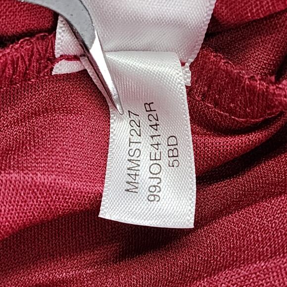 NEW Marc New York Skirt Womens S Beet Red Pull On Pleated Side Zip Slit Preppy - Picture 8 of 11